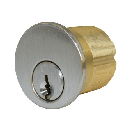 Gms 1-1/4in Mortise Cylinder, Adams Rite and Yale Standard Cams Keyed Alike in Pairs US26D Satin Chrome M114SC26DATA2